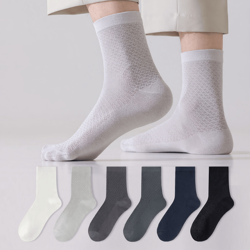 Chaussettes respirantes en bambou (6 paires) - Multicolore - EU39-44(US6-10) - image 0