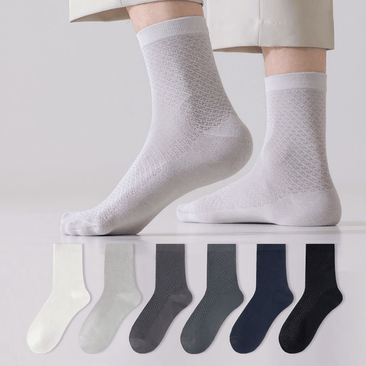 Chaussettes respirantes en bambou (6 paires) - Multicolore - EU39-44(US6-10) - image 0