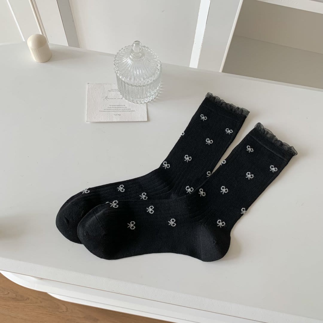 Chaussettes Bow Bamboo Quarter (5 paires) - Noir - EU36-40(US3-7) - image 4