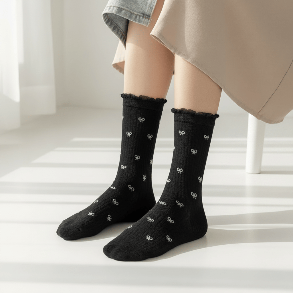 Chaussettes Bow Bamboo Quarter (5 paires) - image 1