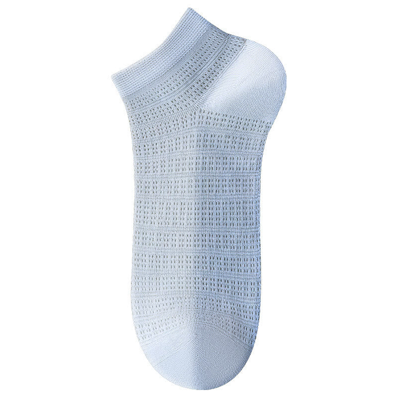 Chaussettes cheville en maille de bambou (5 paires) - Bleu - EU36-40(US3-7) - image 4