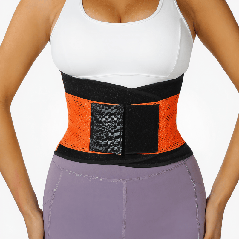 Ceinture lombaire réglable et respirante - XXL - Orange - image 4