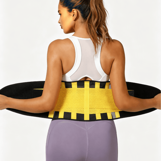 Ceinture lombaire réglable et respirante - XXL - Jaune - image 0