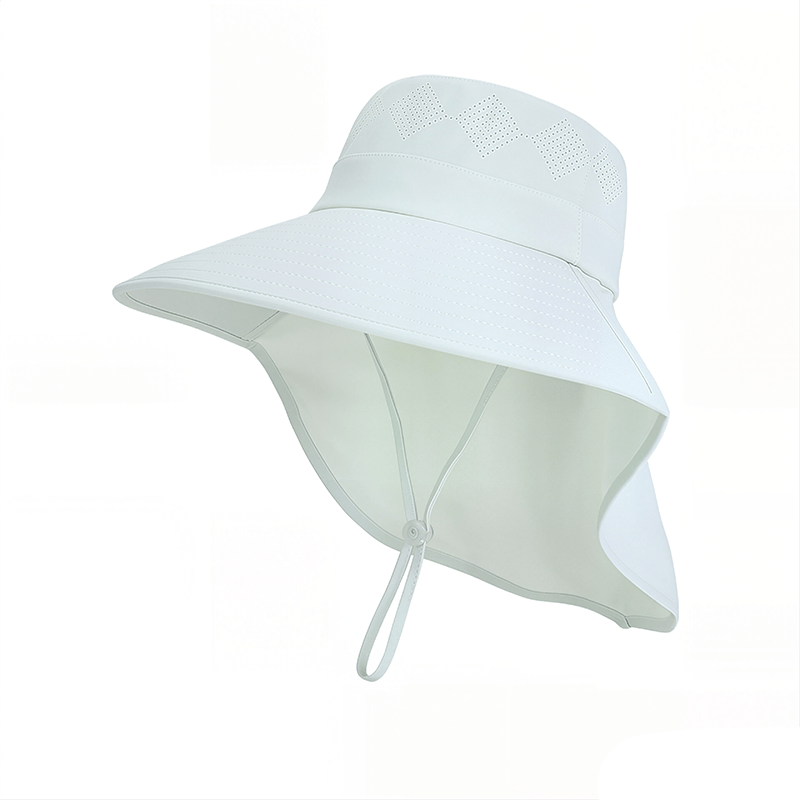 Chapeau de soleil de voyage à large bord et à épaule drapée - Vert - One Size - image 11