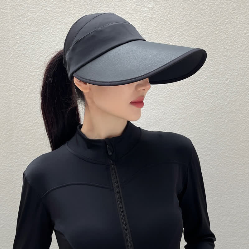 Chapeau de soleil décontracté, pliable et rafraîchissant - Noir - One Size - image 2