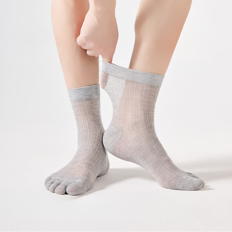 Chaussettes respirantes en bambou (3 paires) - Vert + Bleu + Noir - EU39-44(US6-10) - image 0