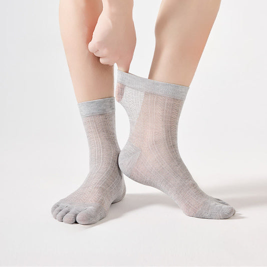 Chaussettes respirantes en bambou (3 paires) - Vert + Bleu + Noir - EU39-44(US6-10) - image 0