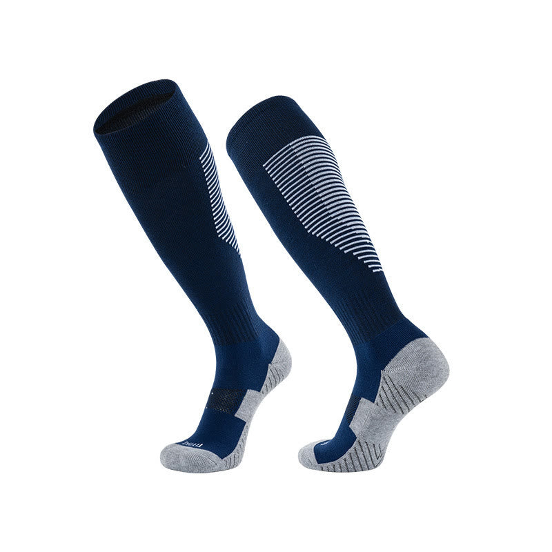 Chaussettes hautes style sport (4 paires) - Bleu royal - EU38-45 (US5-11) - image 12