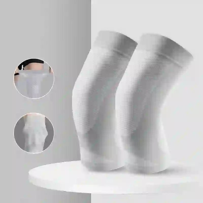 Leggings de soutien respirants avec genouillères (2 pièces) - Gris - L - image 0