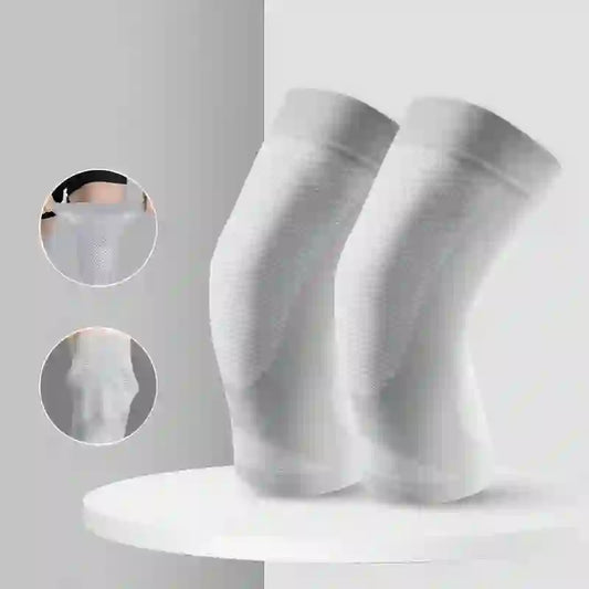 Leggings de soutien respirants avec genouillères (2 pièces) - Gris - L - image 0