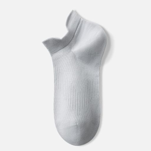 Chaussettes invisibles en coton respirant (3 paires) - Gris - EU39-44(US6-10) - image 3
