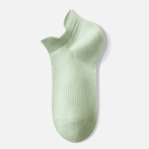 Chaussettes invisibles en coton respirant (3 paires) - Vert - EU39-44(US6-10) - image 1