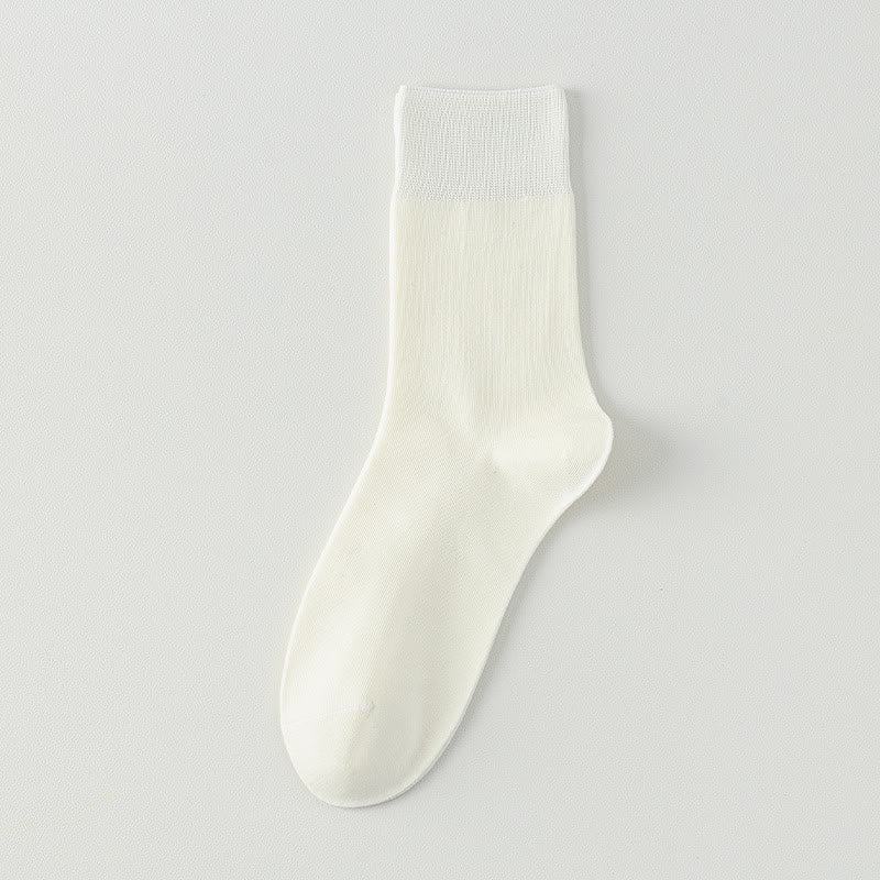 Chaussettes hautes larges et douces (5 paires) - Blanc - EU39-43(US6-9) - image 2