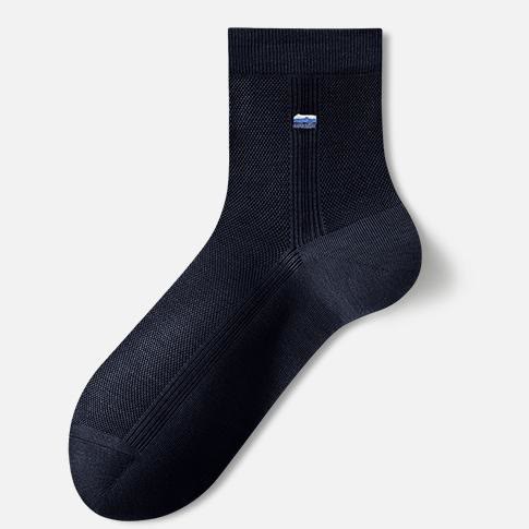 Chaussettes courtes respirantes en soie (3 paires) - Bleu marine - UE39‑43(US6‑9) - image 8