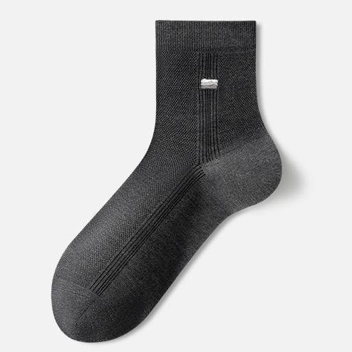 Chaussettes courtes respirantes en soie (3 paires) - Gris foncé - UE39‑43(US6‑9) - image 9