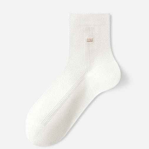 Chaussettes courtes respirantes en soie (3 paires) - Abricot - UE39‑43(US6‑9) - image 2