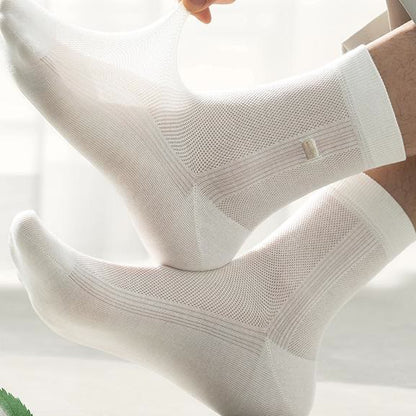 Chaussettes courtes respirantes en soie (3 paires) - image 0