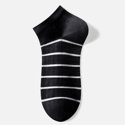 Chaussettes rayées en coton (5 paires) - Noir - EU39-44(US6-10) - image 7