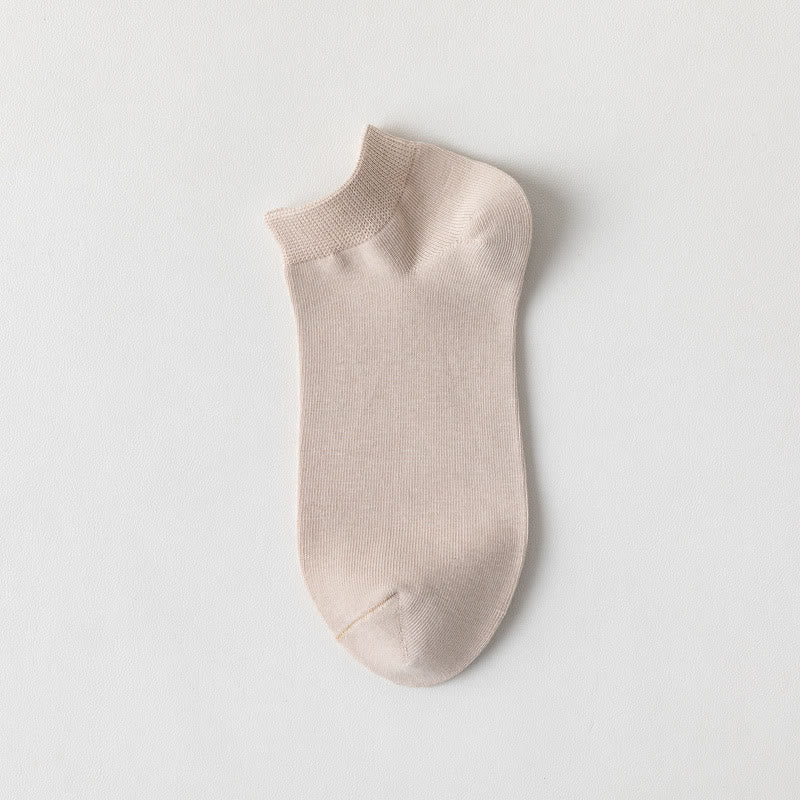 Chaussettes basses en coton doux (5 paires) - Abricot - EU39-44(US6-10) - image 2
