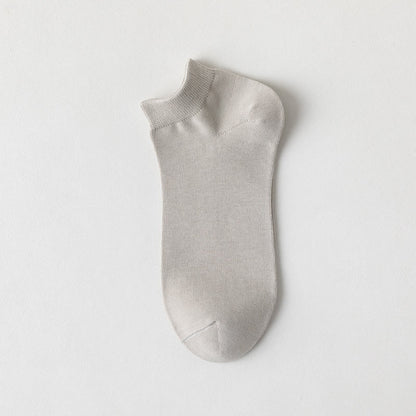 Chaussettes basses en coton doux (5 paires) - Gris - EU39-44(US6-10) - image 6