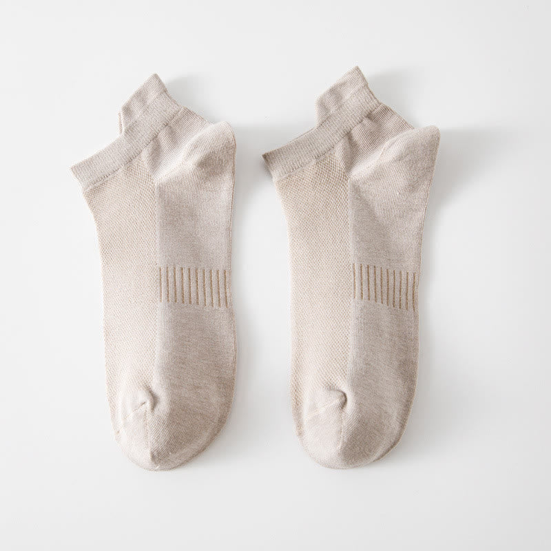Chaussettes invisibles respirantes (5 paires) - Kaki - EU39-44(US6-10) - image 5