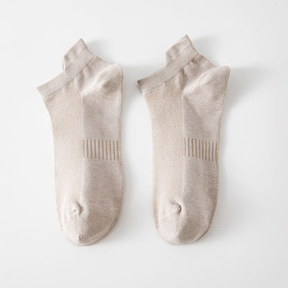 Chaussettes invisibles respirantes (5 paires) - Kaki - EU39-44(US6-10) - image 5