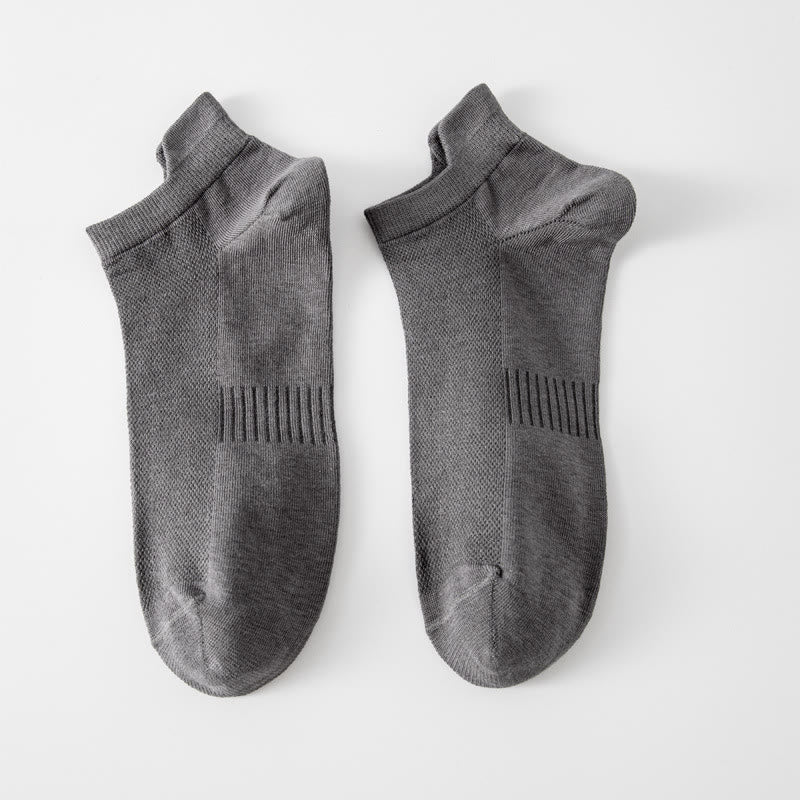 Chaussettes invisibles respirantes (5 paires) - Gris foncé - EU39-44(US6-10) - image 2
