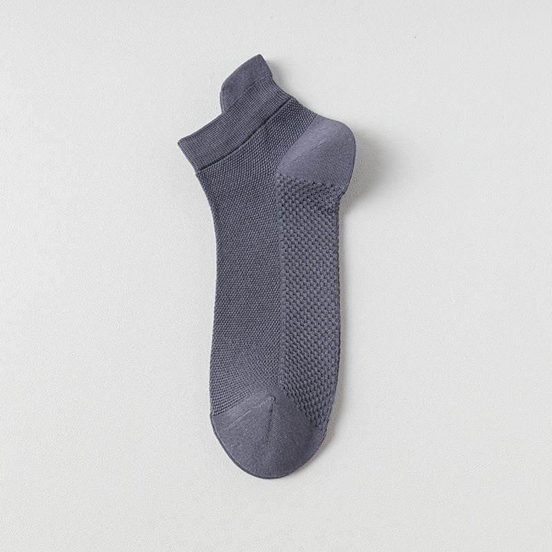 Chaussettes en coton respirant (7 paires) - Bleu - EU39-44(US6-10) - image 4
