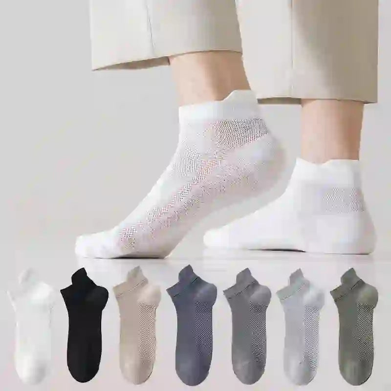 Chaussettes en coton respirant (7 paires) - Multicolore - EU39-44(US6-10) - image 0