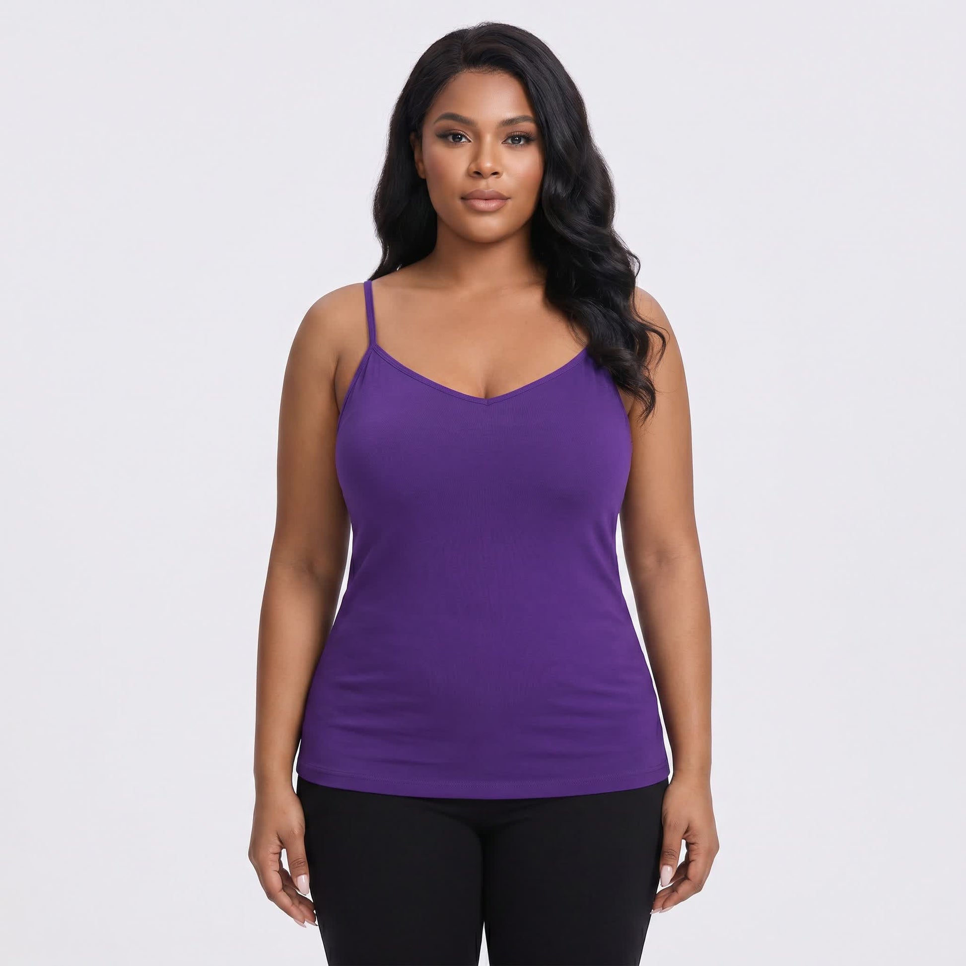 Débardeur sans fil en modal (2 pièces) - Violet - 6XL - image 2