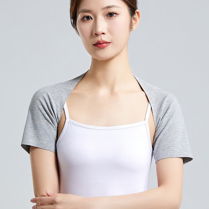 Bretelle d'épaule légère en modal à manches courtes (2 pièces) - Gris clair - XXL - image 4