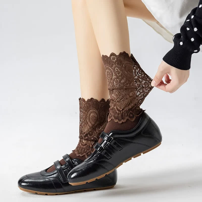 Chaussettes élégantes en dentelle (4 paires) - image 1