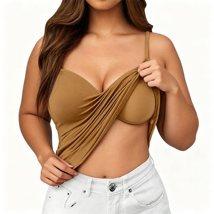 Débardeur sans fil en modal (2 pièces) - Brun - 6XL - image 14
