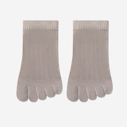 Chaussettes d'alignement en maille respirante (4 paires) - Café - EU36-40(US3-7) - image 17