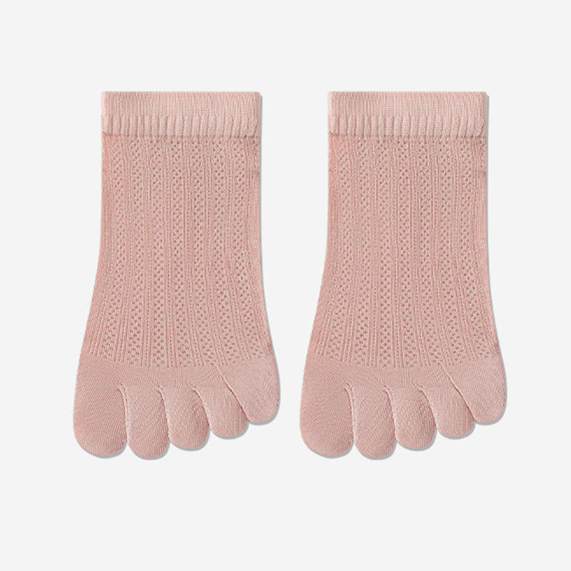 Chaussettes d'alignement en maille respirante (4 paires) - Rose - EU36-40(US3-7) - image 15