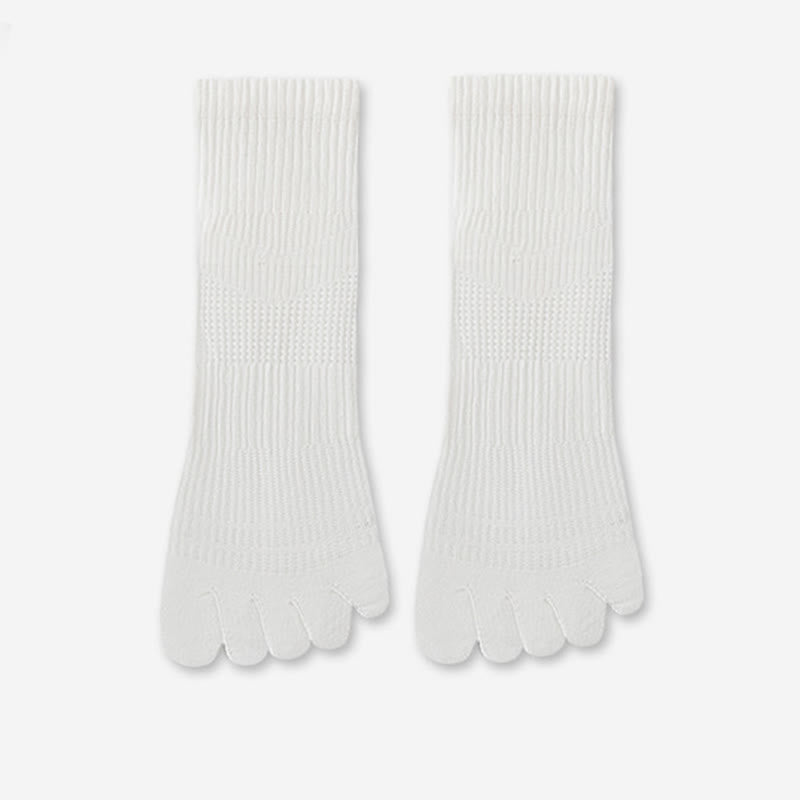 Chaussettes d'alignement en coton respirant (5 paires) - Blanc - EU39-45(US6-11) - image 9