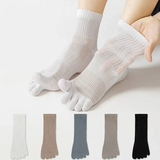 Chaussettes d'alignement en coton respirant (5 paires) - Multicolore - EU39-45(US6-11) - image 0