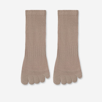 Chaussettes d'alignement en coton respirant (5 paires) - Kaki - EU39-45(US6-11) - image 12