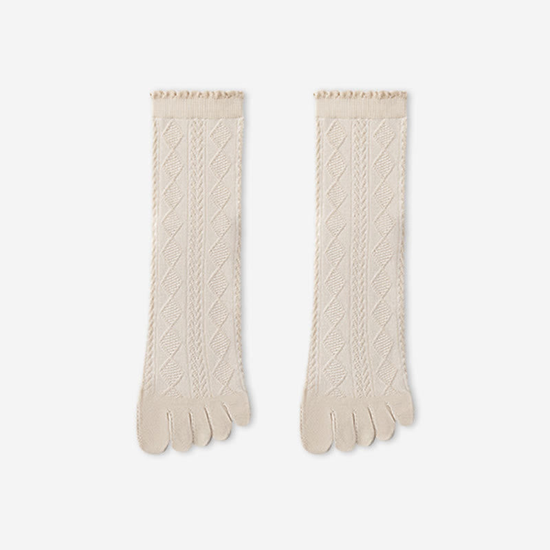 Chaussettes d'alignement en maille de coton (3 paires) - Abricot - EU36-40(US3-7) - image 15