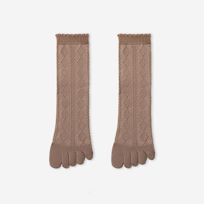 Chaussettes d'alignement en maille de coton (3 paires) - Café - EU36-40(US3-7) - image 13