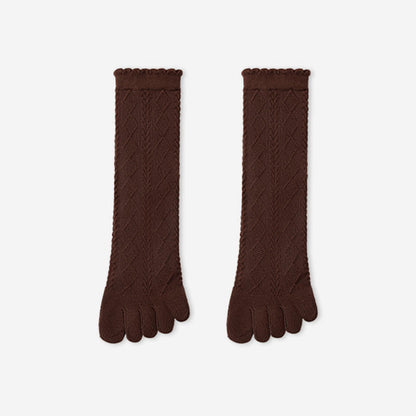 Chaussettes d'alignement en maille de coton (3 paires) - Brun - EU36-40(US3-7) - image 16