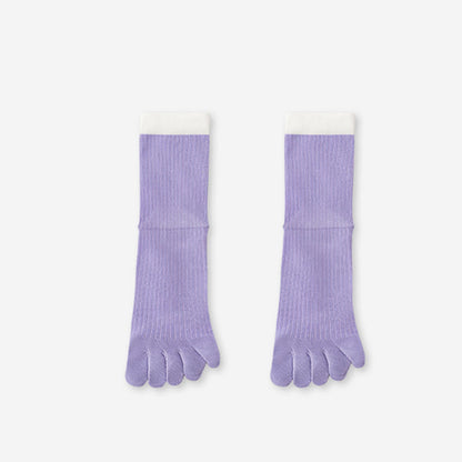 Chaussettes décontractées à blocs de couleur (3 paires) - Violet - EU36-40(US3-7) - image 16