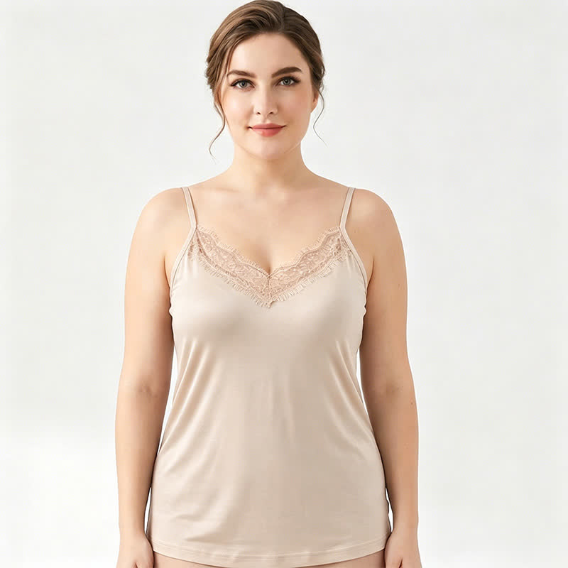 Débardeur rafraîchissant en dentelle et soie grande taille - image 7