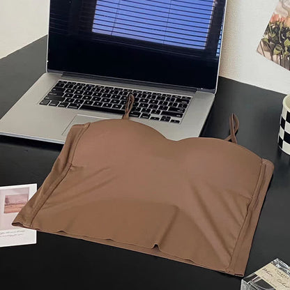 Débardeur rafraîchissant sans coutures grande taille (2 pièces) - Brun - 4XL - image 10