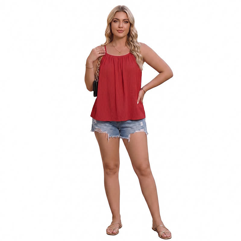Débardeur de vacances décontracté grande taille - Rouge - 5XL - image 4