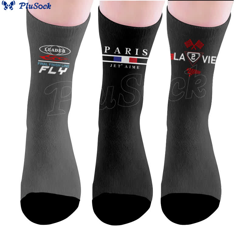 Chaussettes de course aux drapeaux de Paris - image 0
