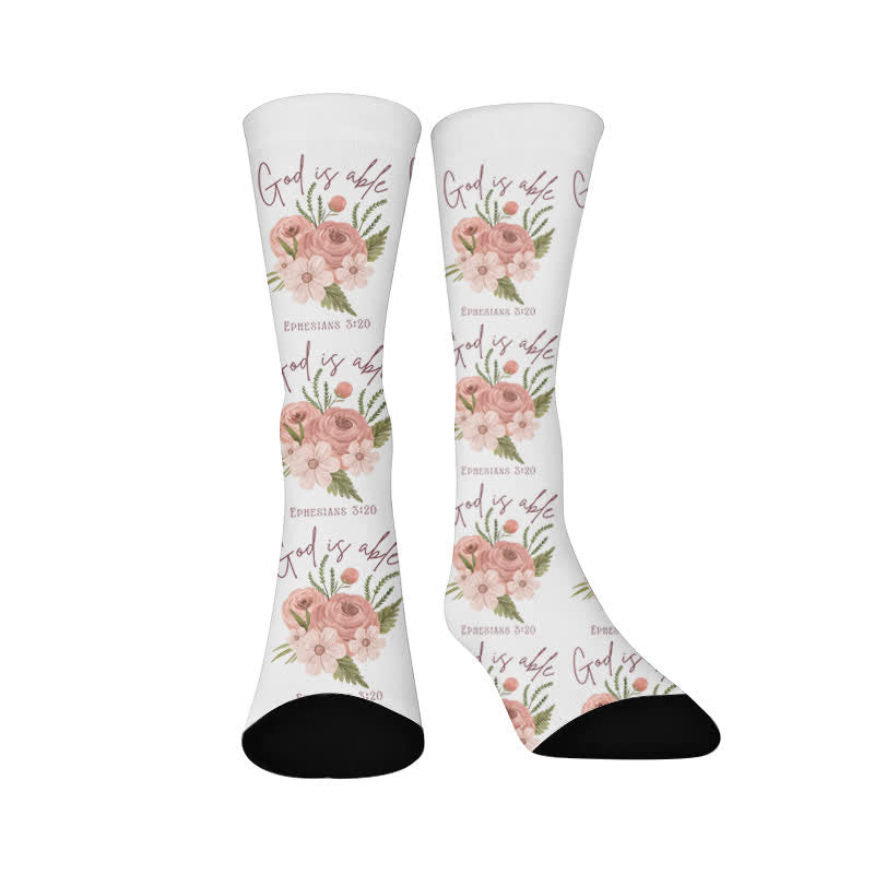 Chaussettes à imprimé léopard fleuri - Floral (1 paire) - EU37-44(US4-10) - image 7