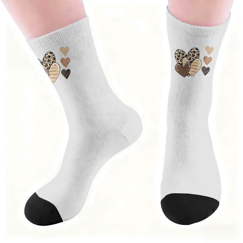 Chaussettes léopard papillon cœur - image 6