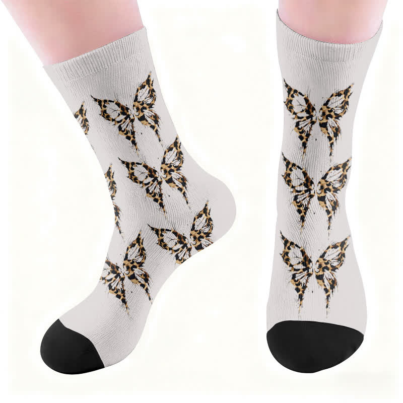 Chaussettes léopard papillon cœur - image 5