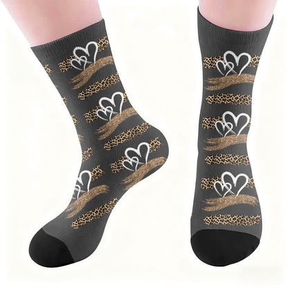 Chaussettes léopard papillon cœur - image 4
